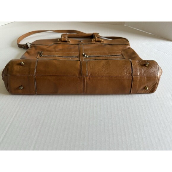 Vintage Jean Fogel Paris Rooster logo Tan Double Strap Handbag Purse 1970s HTF - Picture 11 of 16